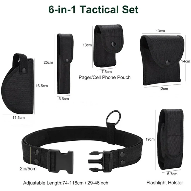 Adjustable Modular Equipment Security Utility Tactical Belt with Components  Pouches Practical Tactic Waist Belt  Accessories Adjustable Oxford Cloth Utility Belt Adjustable Heavy Duty Tactical Belt for Daily Commuting Hunting Training Belt