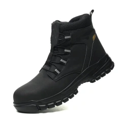 Durable Waterproof Tactical Safety Boots Outdoor Men Work Boots Anti-smash Stab-resistant Safety Oxford wear-resistant Boot Winter Boots Men Women Tactical Warm Plush Snow Boots Comfortable Outdoor High Top Cotton Shoes Non-slip Ankle Oxford Boots
