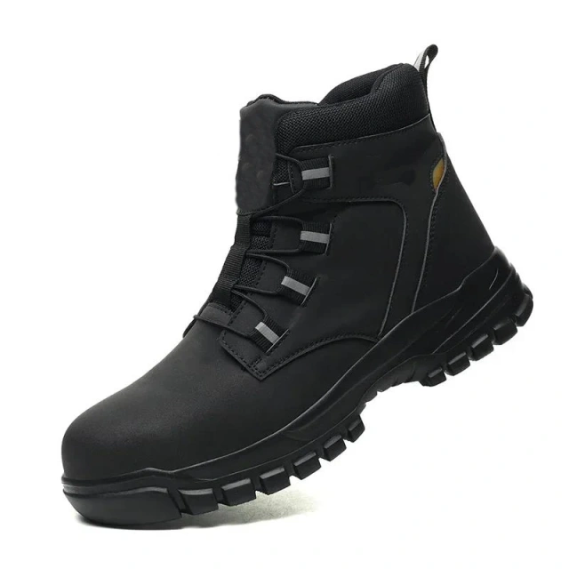 Durable Waterproof Tactical Safety Boots Outdoor Men Work Boots Anti-smash Stab-resistant Safety Oxford wear-resistant Boot Winter Boots Men Women Tactical Warm Plush Snow Boots Comfortable Outdoor High Top Cotton Shoes Non-slip Ankle Oxford Boots
