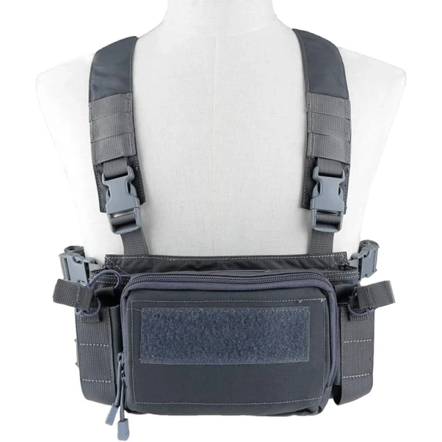 Customized Good Quality Camouflage Tactical Vest Outdoor Tactical Vest for Hunting Heavy Duty Tactical Chest Rig Customized Outdoor Chest Rig Tactical Vest for Training Camouflage Hunting Molle Mag Pouches Tactical Chest Rig Bag