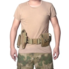 Tactical Belt Duty Belt Set Adjustable Nylon Security Belt Multifunctional Hunting Holster Flashlight Pouch Set  Hot selling Adjustable Wear-resistant multifunctional Tactical Belt Breathable Tactical Belt