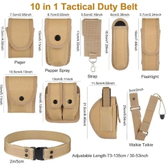 Outdoor Modular Equipment Security Utility Practical Tactical Belt with Components Pouches Bags Holster for Security Hunting  Outdoor wear-resistant Nylon Detachable Adjustable Multi-Function Set Nylon Waist Seal For Men And Women Tactical Belt