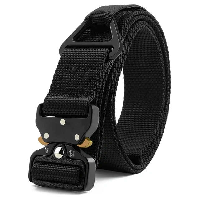 Fashionable Training Durable Men Nylon Webbing Utility Belt with V-ring Heavy Duty Quick-Release Buckle Tactical Rigger Belt  High Quality Mountaineering Outdoor wear-resistant sport enthusiasts Tactical Belt outdoor Security Duty Equipment Duty Belt