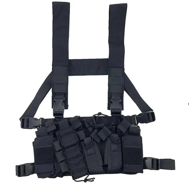 Customized Outdoor Hunting Training Vest Chest Rig Heavy Duty Tactical Rig Vest with Mag Pouch Tactical Chest Vest Rig Top Selling Tactical Accessories Camouflage Chest Rig Multipurpose Tactical Chest Rig Outdoor Soft Tactical Chest Rigs