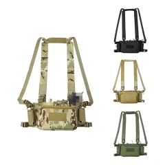 Wholesale Outdoor Tactical Molle Vest Pouch Bag Tactical Camouflage Chest Rig Tactical Vest Molle Chest Rig for Training Customized Good Quality Camouflage Tactical Vest Outdoor Tactical Vest for Hunting Heavy Duty Tactical Chest Rig