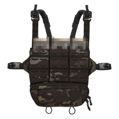 Durable Tactical Chest Rig Adjustable Chest Rig Tactical Vest Waterproof Tactical Vest Chest Rig with Belly Pouch Best Selling Woodland Tactical Vest Chest Bag Multifunctional Tactical Chest Rig Outdoor Hunting Vest Chest Rig