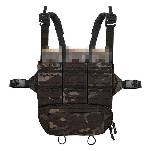 Durable Tactical Chest Rig Adjustable Chest Rig Tactical Vest Waterproof Tactical Vest Chest Rig with Belly Pouch Best Selling Woodland Tactical Vest Chest Bag Multifunctional Tactical Chest Rig Outdoor Hunting Vest Chest Rig