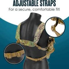 Tactical Accessories Chest Rig High Quality Tactical Molle Vest Pack Chest Harness Tactical Rig Vest for Hunting Custom Tactical Chest Rig Vests with Mag Pouches for Training Tactical Chest Vest Rig Adjustable Tactical Chest Rig