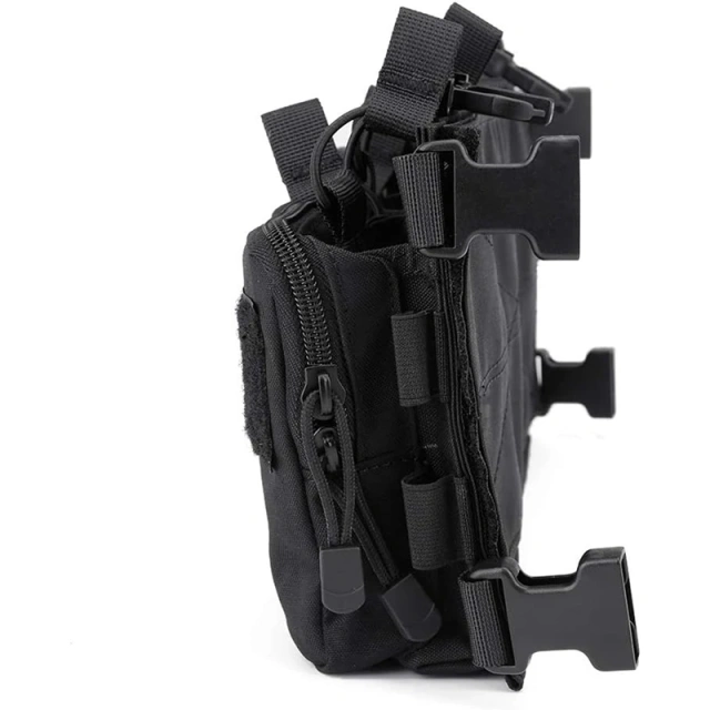 Customized High Quality Tactical Chest Vest Rig Tactical Vest with Multi-pockets Outdoor Training Hunting Vest Tactical Chest Rig Vest Adjustable X Harness Hunting Vest with Mag Pouches for Training Tactical Chest Bag Rig