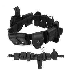 Sport Enthusiasts Modular Equipment Security Utility Tactical Belt with Components Pouches Bags Holster for Security Hunting  Adjustable Training Reversible Ratchet Belt Wear-resistant Nylon Web Tactical Work Belt with Automatic Slide Buckle