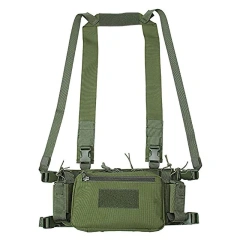 Outdoor Utility Tactical Chest Rig With Magazine Pouch Quick Release Camouflage Molle Vest Tactical Camouflage Chest Rig Customized Heavy Duty Tactical Style Chest Rig Wide Harness Tactical Vest Chest Hanging Tactical Chest Rig for Hunting