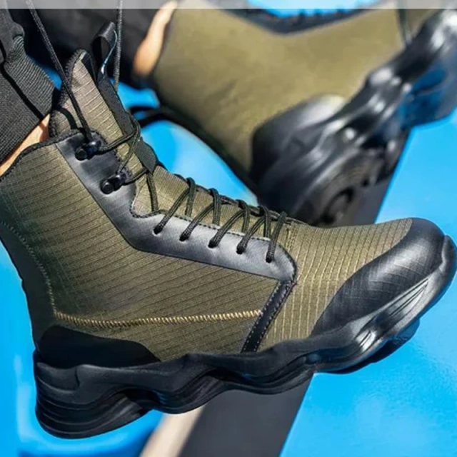 Durable Outdoor wear-resistant multifunctional Tactical Oxford Ankle Botas Work Shoes Oxford Upper Desert Wear-resistant Boots Durable Camouflage Oxford Boots for Men Autumn Platform Boots Outdoor High-top Shoes Tactical Men Ankle multifunctional Boots