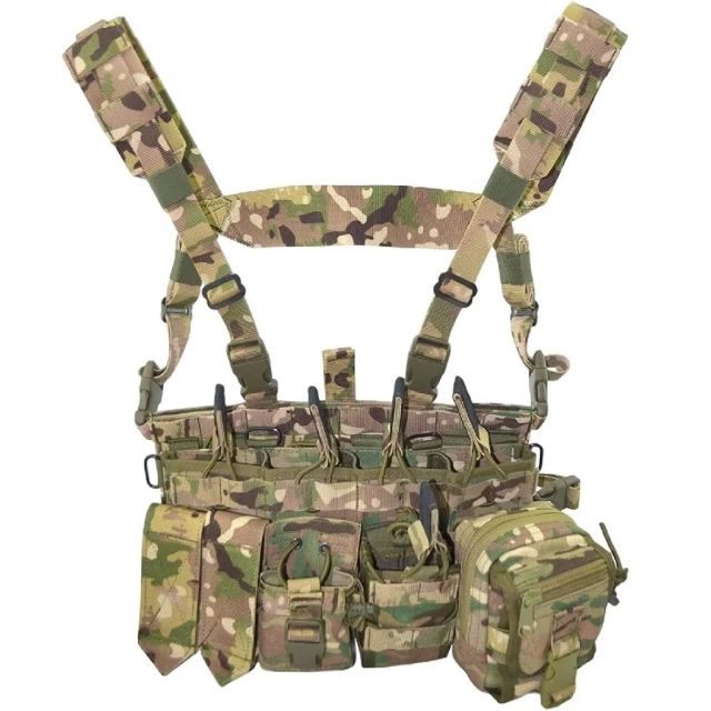 Adjustable Breathable Training Chest Rig Vest  Children Camouflage Vest Wear Kid Durable Portable Children Game Entertainment Outdoor vest  Training Low Profile Vest Durable Waterproof multifunctional Vest