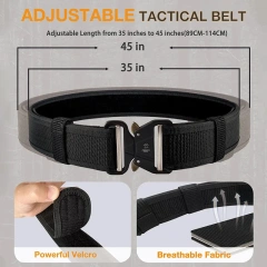 High Quality Premium Adjustable Tactical Duty Belt Set High Density Material Nylon Adjustable Quick-Release Tactical Belt   Wear-resistant Sports Reversible Training durable outdoors Ratchet Belt Nylon Web Golf Tactical Belt
