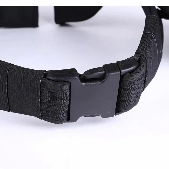 Lightweight Outdoor Sports Gear Equipment Wear-resistant Hunting Tactical Belt with Pouches Sport Enthusiasts Tactic Waist Belt  Training Wear-resistant Tactical Outdoor Nylon Men Belt Adjustable Slide Plastic Buckle Web Canvas Belt