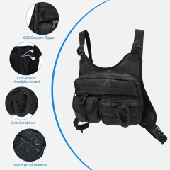 Outdoor Sports Chest Bag for Men Sports Utility Tactical Chest Pack Large Capacity Lightweight Tactical Vest Customized Multi-functional Tactical Pouch Bags Chest Rig Training Tactical Chest Rig Heavy Duty Chest Rig for Tactical