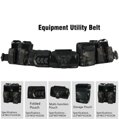 Wholesale High Density Material Multifunctional Tactical Belt with Accessories High Quality Duty Belts Security Duty Equipment  Quick-release Buckle Multi-functional Tactical Belt Training Equipment Outdoor Hunting Multifunctional tactic Waist Belt
