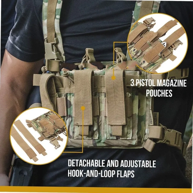 Customized Breathable Waterproof Tactical Vest Multifunctional Wear-Resistant Training Vest Outdoor Lightweight Training Vest  Men Training Vest and Quick Release Adapters for Training Vest Chest Rig Cummerbund Quick Disconnect Buckles