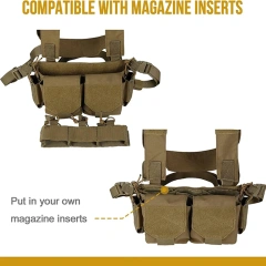 Customized Outdoor Tactical Vest Chest Rig Tactical Chest Rig Adjustable Detachable Tactical Molle Chest Rigs Hot Selling Camouflage Tactical Gears Chest Rig Good Quality Tactical Chest Rig Heavy Duty Tactical Chest Rig Vest