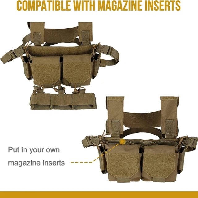 Customized Outdoor Tactical Vest Chest Rig Tactical Chest Rig Adjustable Detachable Tactical Molle Chest Rigs Hot Selling Camouflage Tactical Gears Chest Rig Good Quality Tactical Chest Rig Heavy Duty Tactical Chest Rig Vest