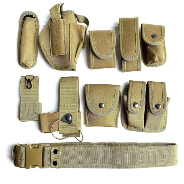 Security Tactical Duty Belt Modular Equipment Hunting Game Versatile Utility Adjustable Accessories Belt With Tool Pouches  Adjustable Detachable Utility Tactical Belt Multifunctional Outdoor Training Bag Hiking Belts Duty Utility Mountaineering Belt