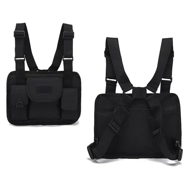 Outdoor Sports Gear Tactical Vest Multi-Functional Tactical Chest Rig Pouch with Strap Tactical Vest Rig Customize Tactical Gear Chest Rig Tactical Style Chest Rig Adjustable Detachable Camouflage Molle Chest Rigs