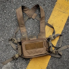 Tactical Micro Chest Vest Good Quality Camouflage Tactical Chest Rig With Mag Pouches Tactical Vest Chest Rig Field Equipment Tactical Vest Chest Rig Molle Magazine Carrier Pouch Outdoor Durable Sports Training Hunting Vest
