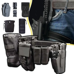 Modular Equipment Tactical Belt Quick-draw Holster Utility Kit Belt for Outdoor Sport Enthusiasts Paintball Games Tactical Belts  Wear-resistant Lightweight Elastic Stretch Belt Adjustable Durable No Metal Tactical Hiking Metal Free Tactical Belt