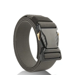 Wear-resistant Durable Hiking Hunting Pants Tactical Belt Stretch Nylon Web Quick Release Work Tactical Belt  Adjustable Training Tactical Belts Nylon Web Belt Wear-resistant Lightweight Heavy Duty Metal Buckle Tactical Belts