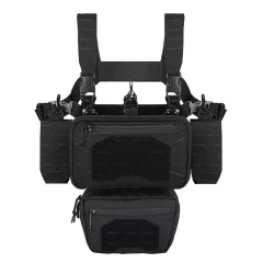 Tactical Chest Mini Rig Quick Release Multifunctional Tactical Vest Outdoor Tactical Vest Chest Rig with Multi-Pockets Custom Outdoor Tactical Chest Rig Heavy Duty Training Mini Rig Vest Outdoor Protective Tactical Chest Rig