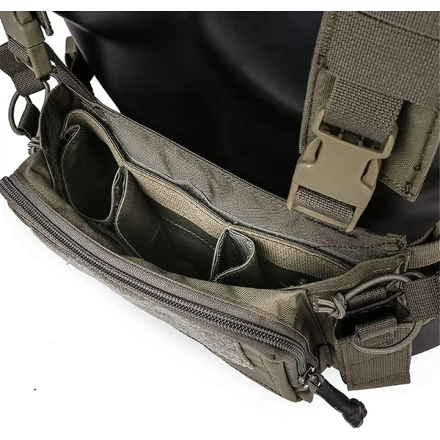 Top Selling Tactical Micro Chest Vest Camouflage Tactical Safety Chest Rig Vest Multi-functional Tactical Chest Rig Vest Best Selling Tactical Equipment Chest Rig High Quality Molle Tactical Vest with Pouch Outdoor Tactical Hunting Vest