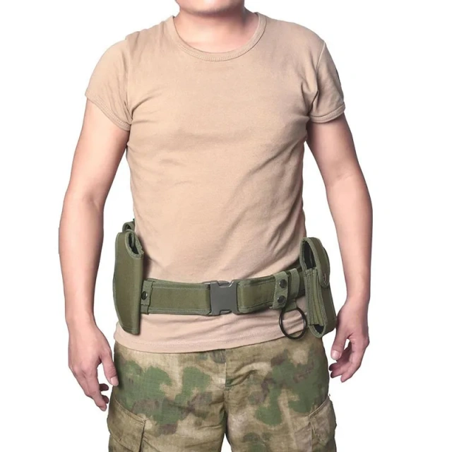 Outdoor Premium Multifunctional Tactical Training Belt Hunting Set Belts Inner Practical Training Waist Belt With Phone Tool Bag  Breathable Men's multifunctional Tactical Belt Heavy Duty Webbing Belts Adjustable Style Nylon Belts