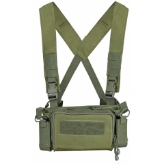Tactical Gear Chest Rig Bags Heavy Duty Tactical Micro Chest Rig with Mag Pouch Lightweight Camo Tactical Vest Customized Training Chest Rig with Mag Pouch High Quality Tactical Chest Rig Molle Pouches Tactical Training Vest