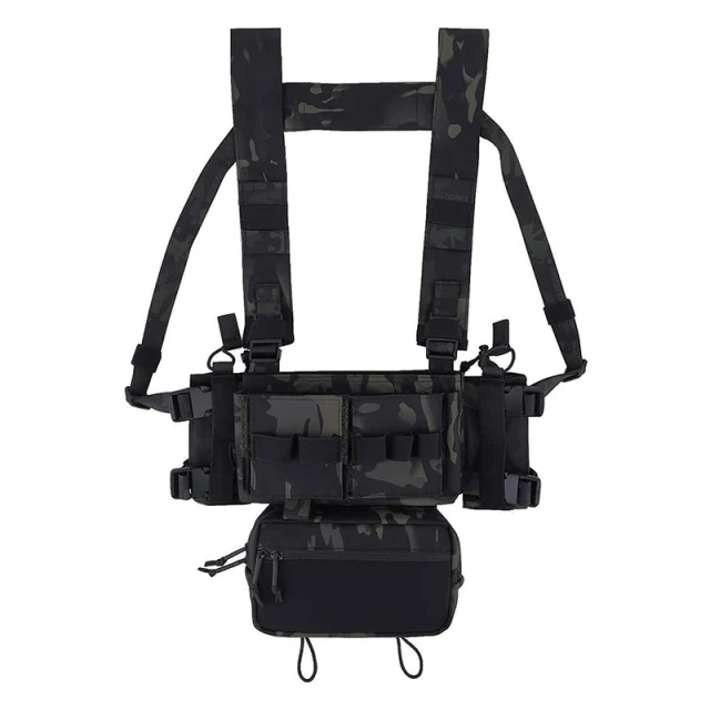 Hot Selling Tactical Gear Chest Rig Tactical Micro Chest Rig Heavy Duty Tactical Chest Rig Vest for Outdoor Hot Sale Tactical Chest Rig Vest Outdoor Hunting Tactical Chest Rig Adjustable Chest Rig with Pouches