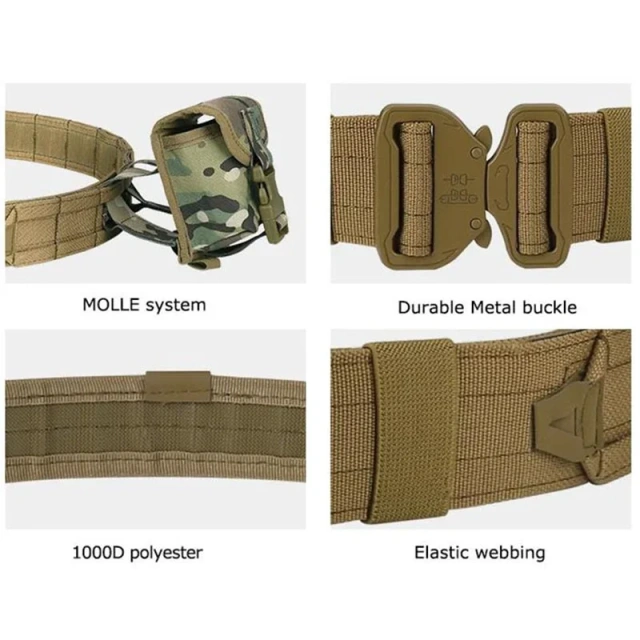Durable Gear User Outdoor Hunting Tactics Multifunctional Belt Storage Bag Duty Security Wholesale Traffic Tactical Belt  Men's Wear-resistant Sports Training Nylon Web Work Belt Durable Simple Everyday Riggers  Tactical Belt