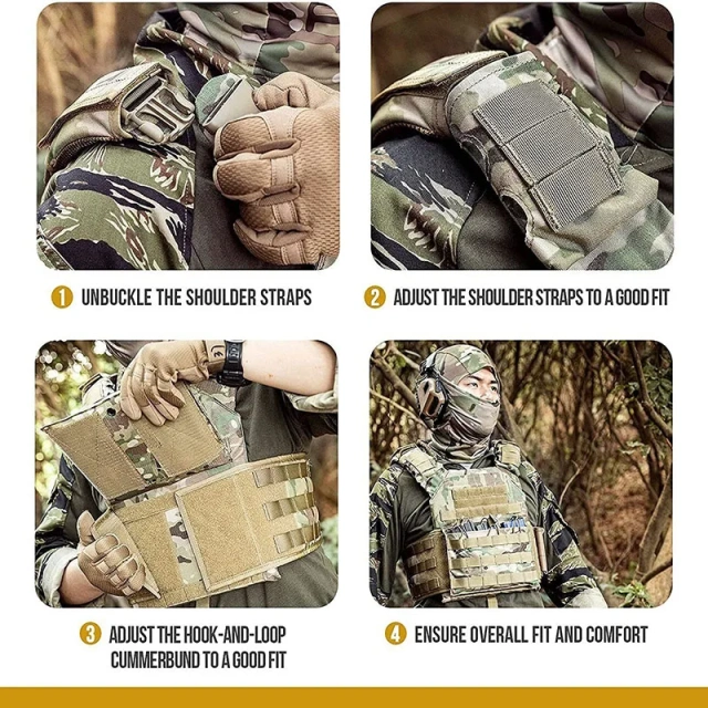Multicam Training Vest Magazine Pouch with Hook Backing Training Placard with Elastic Retention Straps  Children Kids high-quality Training Vest Outdoor Shooting Hunting Adjustable Kids Training Vest
