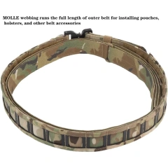 Wear-resistant Adjustable Training Durable Quick Release Sports Tactical Belt Men Hiking Nylon Web Work Belt   Multifunctional outdoor Tactical Belt High Quality Training Equipment Belts practical Outdoor Hunting Multifunctional Set