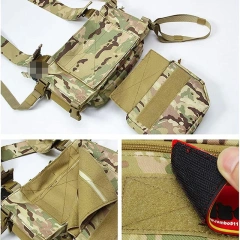 Wholesale Outdoor Tactical Molle Vest Pouch Bag Tactical Camouflage Chest Rig Tactical Vest Molle Chest Rig for Training Customized Good Quality Camouflage Tactical Vest Outdoor Tactical Vest for Hunting Heavy Duty Tactical Chest Rig