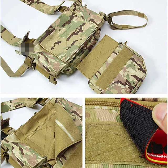 Wholesale Outdoor Tactical Molle Vest Pouch Bag Tactical Camouflage Chest Rig Tactical Vest Molle Chest Rig for Training Customized Good Quality Camouflage Tactical Vest Outdoor Tactical Vest for Hunting Heavy Duty Tactical Chest Rig