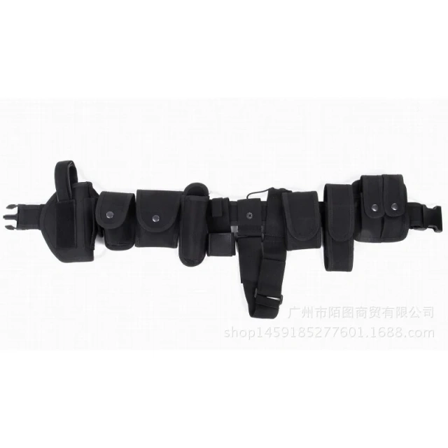 Adjustable Training Multi Functional Outdoor Sports Multiple Pockets Security Inspection Belt Security Duty Belt  Outdoor Men Tactical Multi Function Heavy Duty Mountaineering high density Material Belts Utility Belts with Pouches