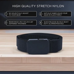 Adjustable Belt Men Discreet Unisex Invisible Heavy Duty Tactical Belt Men with Quick Release Buckle  Durable Tactical Men's Trainer Belt Fade and Rip Resistant Wear-resistant Nylon Mesh Tactical Belt