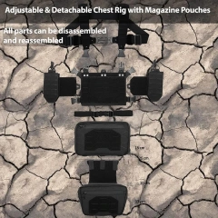 Multifunctional Tactical Chest Rig Vests Adjustable Tactical Vest with Mag Pouches Tactical Chest Mini Rig for Outdoor Training Equipment Tactical Vest Multi-function Tactical MOLLE Chest Rigs with Pouch Utility Tactical Vest Chest Rig