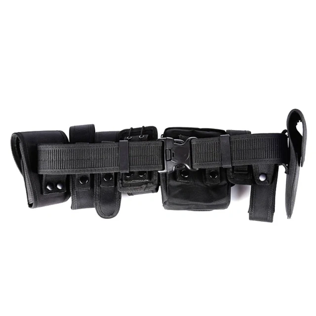 Lightweight Durable Waterproof Multi Functional Belt Eight Piece Security Equipment Patrol Nylon Oxford Canvas Belt  Premium Outdoor Tactical Duty Belts Kit Utility Belt Rig Modular Security Guard Equipment Utility Belt Modular Equipment