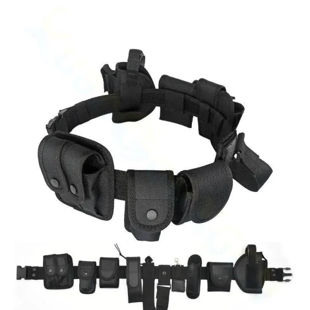 Premium Outdoor Tactical Belt Set Security Modular Equipment Multi-pockets Hip Pack Training Hunting Multifunctional Belt Bag  Fashionable Nylon multifunctional Ratchet Tactical Belt Men Casual stab-proof Sports Training Outside Tail Golf Belt