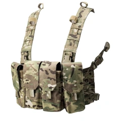 Customized Tactical Gear Vest Pouch Outdoor Tactical Molle Rig Vest Good Quality Tactical Training Chest Rig Tactical Equipment Chest Rigs Multi-pockets Tactical Pouch Chest Rig Outdoor Nylon Tactical Chest Harness Vest