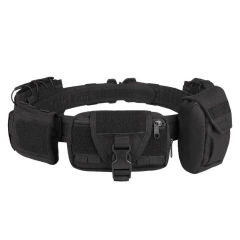 Multifunctional Tactic Waist Belt Adjustable Tactical Belt with Detachable Pouch Quick Release Buckle for Outdoor Activities  Adjustable Training Tactical multifunctional Wear-resistant Belt Fully Canvas Web Belt with Flip Top Buckle