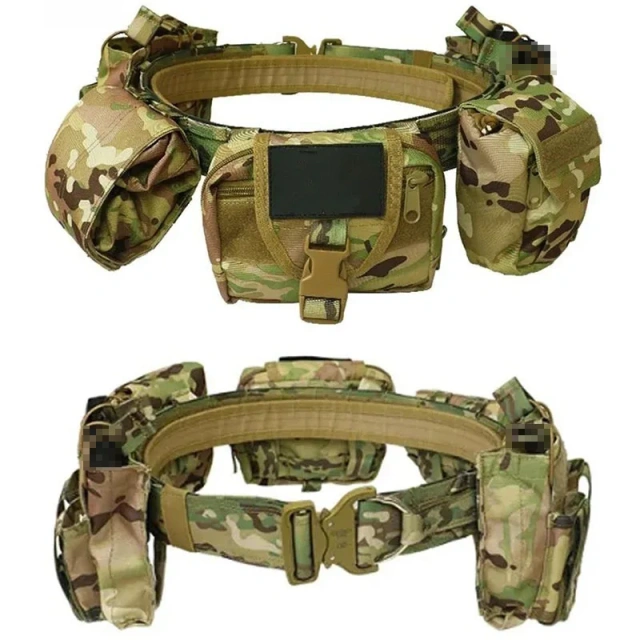 Quick-release Buckle Tactical Waist Bag Adjustable Strap Hunting Tactical Duty Security Traffic Belt Waist Seal Equipment  Fashionable Lightweight Tactical Belt Men Rigger Nylon Web Work Belt with Quick Release Heavy Duty Buckle
