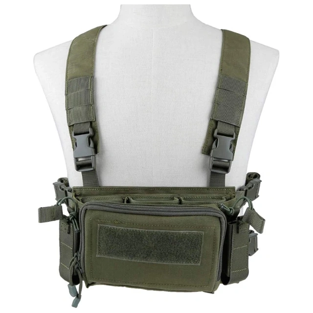 Wholesale Camouflage Tactical Vest Tactical Equipment Chest Rig Good Quality Tactical Chest Rig for Hunting Custom Tactical Hunting Vest with Molle Pouches High Quality Tactical Chest Rig Bag Tactical Molle Chest Rig Vest