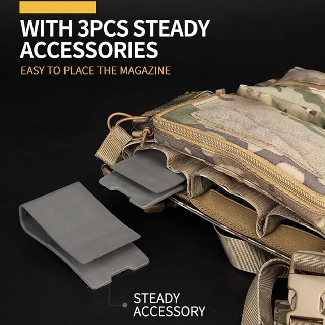 Hot Sale Tactical Micro Chest Rig with Mag Pouch Outdoor Tactical Vest Good Quality Magazine Pouch Tactical Vest Tactical Gear Chest Rig Tactical Molle Micro Chest Rigs Adjustable Detachable Tactical Modular Vest with Mag Pouch