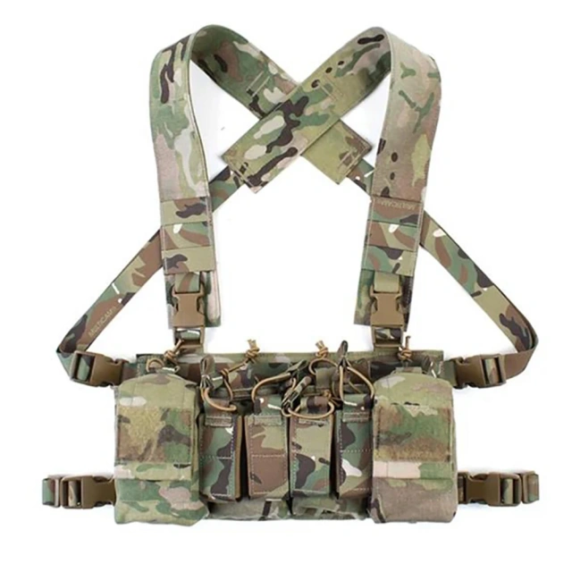 Top Selling Tactical Accessories Camouflage Chest Rig Multipurpose Tactical Chest Rig Outdoor Soft Tactical Chest Rigs military Tactical Chest Rig MOLLE Mag Pouch Radio GP Bag Camouflage Tactical Chest Rig Vest for Outdoor